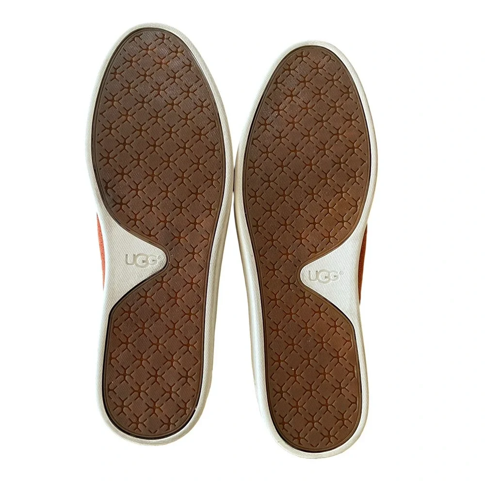 UGG Adley Women's Size US 10/41 Orange Suede Perforated Leather Slip-On Loafers